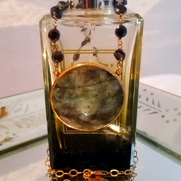 NEW Ela Rae, "Morah" Raw Emerald, Coin Necklace.  NWOT - Picture 6 of 7